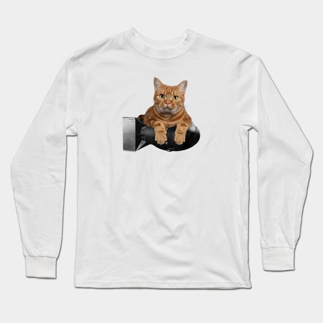 Cat with nuke Long Sleeve T-Shirt by Shirt Vibin